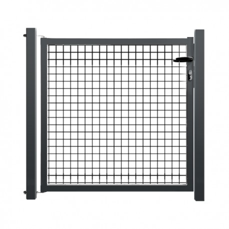 Portillon de jardin grillage rigide gris anthracite