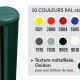 Couleurs disponibles poteau rond à crémaillère 