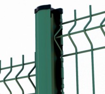 Clôture panneau rigide Premium vert avec poteau à encoches (pack 2m50 de clôture)
