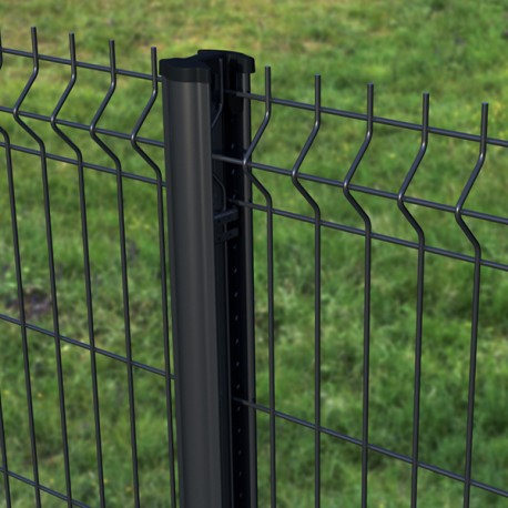 Clôture 2m50 panneau rigide Premium fil ø 5mm avec poteau à clips