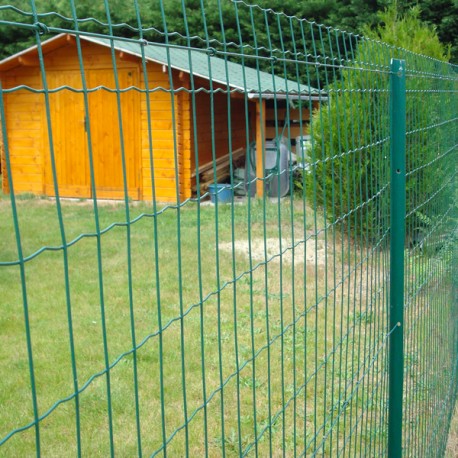 Kit 25 m clôture semi-rigide grillage soudé vert