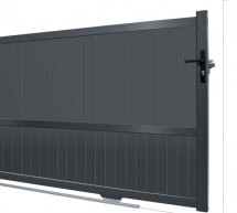Portail brise-vue roulant sur rail en Aluminium