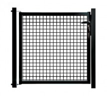 Portillon de jardin remplissage grillage rigide Noir