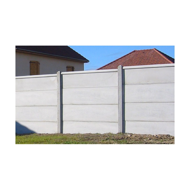 Cloture Mur Plein En Plaques De Beton Avec Ou Sans Chaperon
