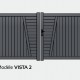 Portail aluminium Contemporain modèle VISTA