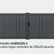 Portail aluminium modèle HORIZON