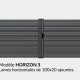 Portail aluminium modèle HORIZON